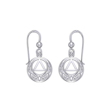 Celtic AA Recovery Silver Earrings TER1376 - Jewelry